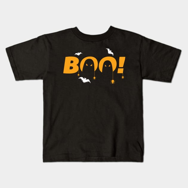 Halloween Boo Kids T-Shirt by attire zone